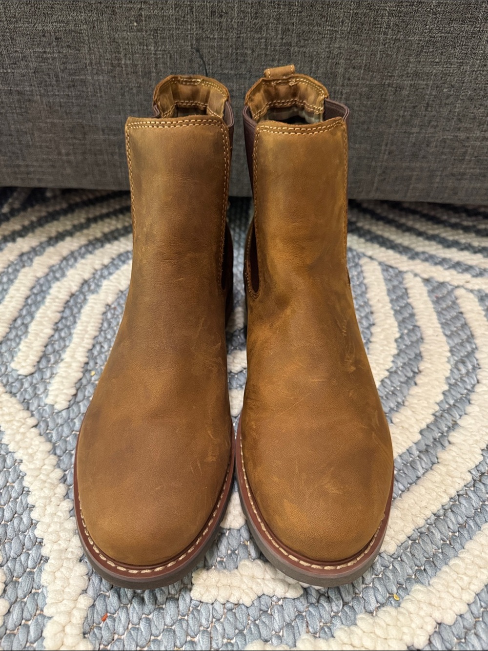 Ariat Wexford Waterproof Chelsea Boots Weathered Brown Leather Size 9.5 NWT - Picture 6 of 8